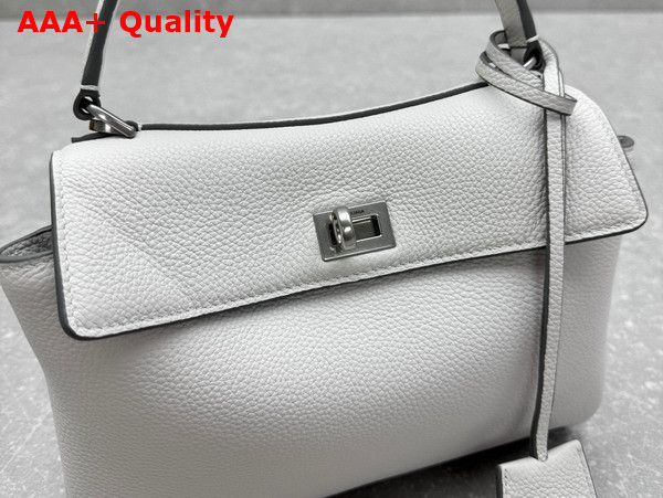 Balenciaga Rodeo Handbag Mini in White Grained Calfskin Replica
