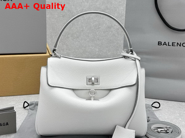 Balenciaga Rodeo Handbag Mini in White Grained Calfskin Replica