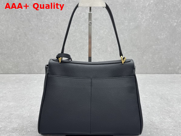 Balenciaga Rodeo Handbag Small in Black Grained Calfskin Aged Gold Hardware Replica