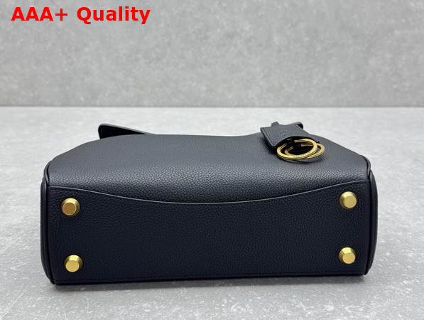 Balenciaga Rodeo Handbag Small in Black Grained Calfskin Aged Gold Hardware Replica