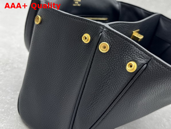 Balenciaga Rodeo Handbag Small in Black Grained Calfskin Aged Gold Hardware Replica