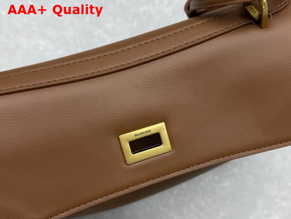 Balenciaga Rodeo Handbag Small in New Tan Smooth Calfskin Aged Gold Hardware Replica