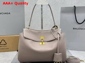 Balenciaga Rodeo Handbag Small in Sesame Grained Calfskin Aged Gold Hardware Replica