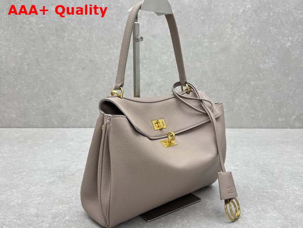 Balenciaga Rodeo Handbag Small in Sesame Grained Calfskin Aged Gold Hardware Replica