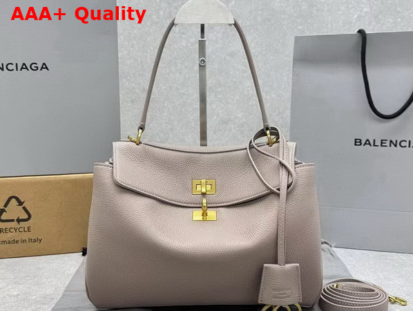 Balenciaga Rodeo Handbag Small in Sesame Grained Calfskin Aged Gold Hardware Replica