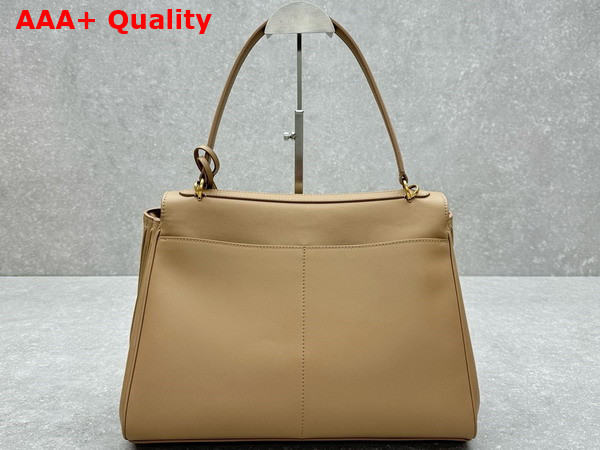Balenciaga Rodeo Medium Handbag in Latte Smooth Calfskin Aged Gold Hardware Replica