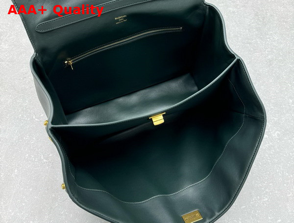 Balenciaga Rodeo Medium Handbag in Pine Green Smooth Calfskin Aged Gold Hardware Replica