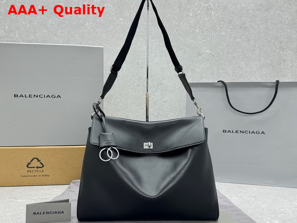 Balenciaga Rodeo Messenger Bag in Black Smooth Calfskin Replica