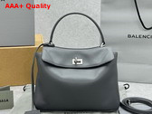 Balenciaga Rodeo Mini Handbag in Grey Smooth Calfskin Replica