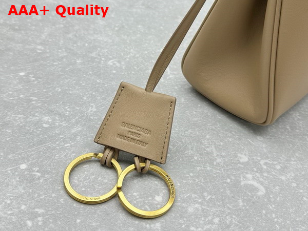 Balenciaga Rodeo Mini Handbag in Latte Smooth Calfskin Aged Gold Hardware Replica