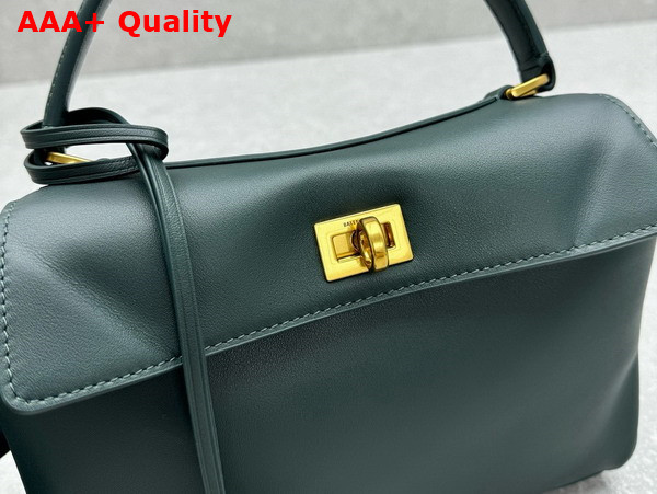 Balenciaga Rodeo Mini Handbag in Pine Green Smooth Calfskin Aged Gold Hardware Replica