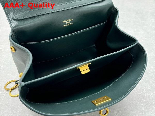 Balenciaga Rodeo Mini Handbag in Pine Green Smooth Calfskin Aged Gold Hardware Replica