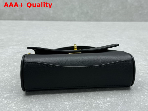 Balenciaga Rodeo Nano Bag with Chain in Black Smooth Calfskin Replica