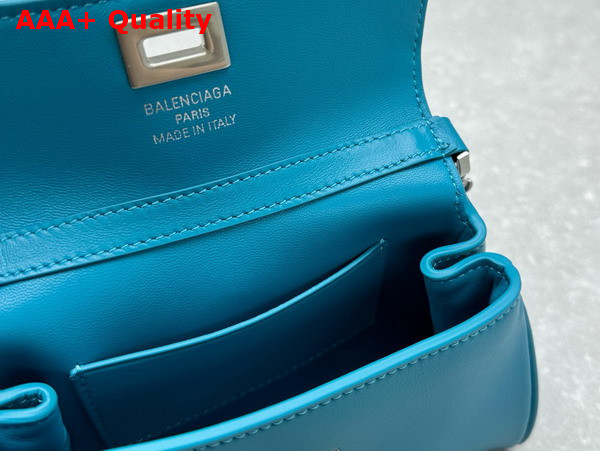 Balenciaga Rodeo Nano Bag with Chain in Sky Blue Smooth Calfskin Replica