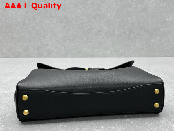 Balenciaga Rodeo Shoulder Bag in Black Smooth Calfskin Aged Gold Hardware Replica