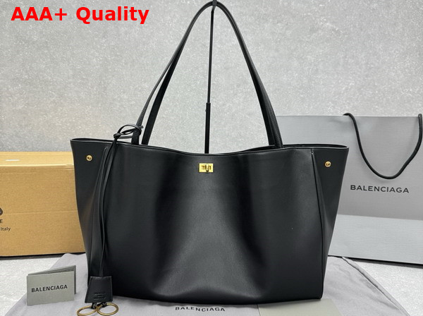 Balenciaga Rodeo Tote Bag in Black Smooth Calfskin Aged Gold Hardware Replica