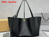 Balenciaga Rodeo Tote Bag in Black Smooth Calfskin Aged Gold Hardware Replica