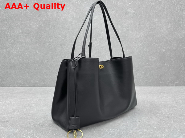 Balenciaga Rodeo Tote Bag in Black Smooth Calfskin Aged Gold Hardware Replica