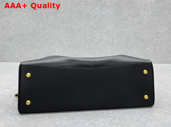 Balenciaga Rodeo Tote Bag in Black Smooth Calfskin Aged Gold Hardware Replica