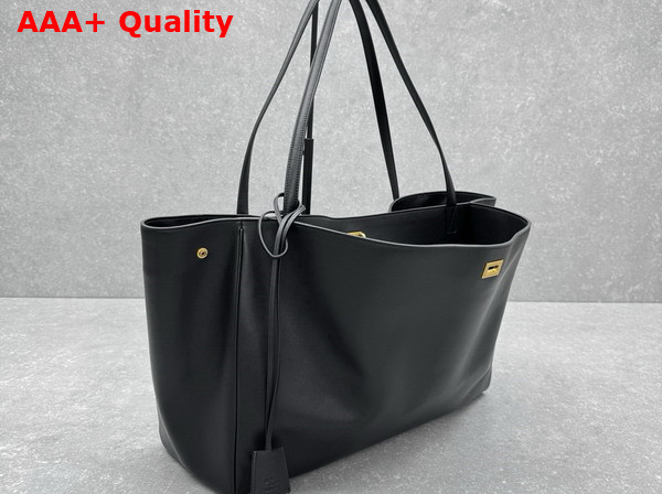 Balenciaga Rodeo Tote Bag in Black Smooth Calfskin Aged Gold Hardware Replica
