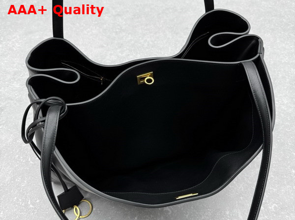 Balenciaga Rodeo Tote Bag in Black Smooth Calfskin Aged Gold Hardware Replica