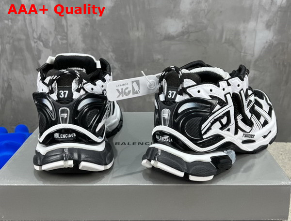Balenciaga Runner Sneaker Black and White Mesh and Nylon Replica