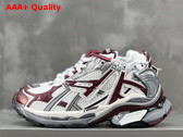 Balenciaga Runner Sneaker in White Dark Red Grey and Black Mesh and Nylon Replica