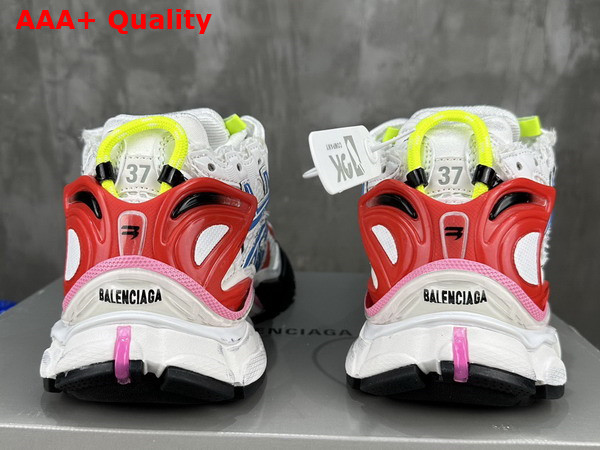 Balenciaga Runner Sneaker in White Red Blue and Pink Mesh and Nylon Replica