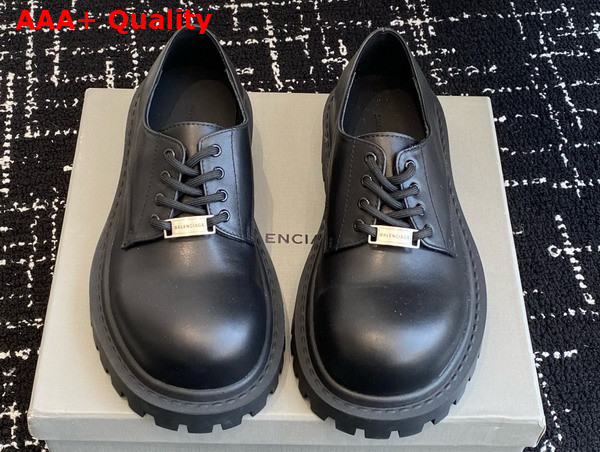 Balenciaga Sergent 20mm Derby in Black Smooth Calfskin Replica