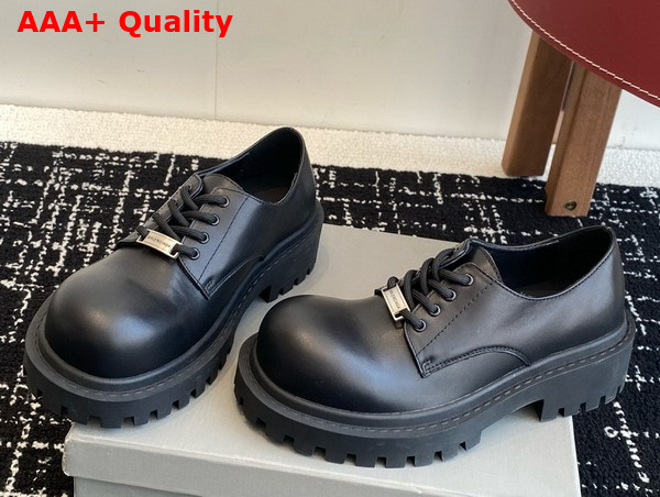Balenciaga Sergent 20mm Derby in Black Smooth Calfskin Replica