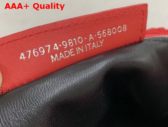 Balenciaga Shearling Pouch Red and Black Replica
