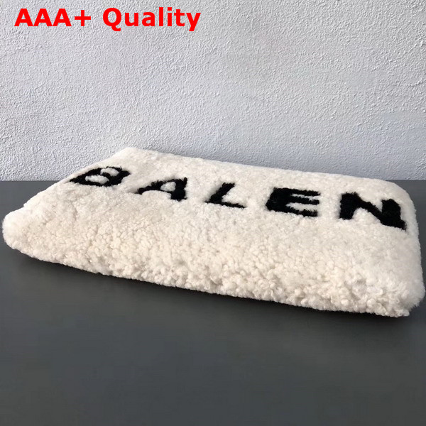 Balenciaga Shearling Pouch in Beige Replica