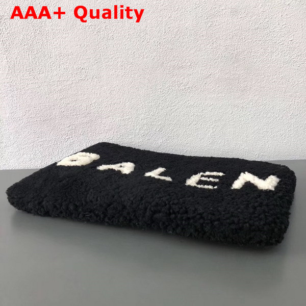 Balenciaga Shearling Pouch in Black Replica