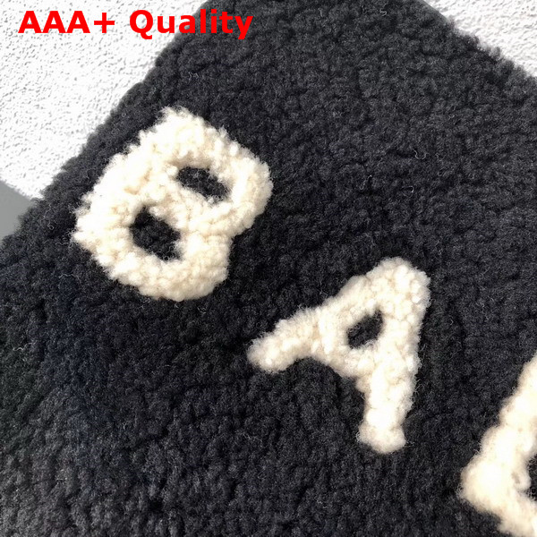 Balenciaga Shearling Pouch in Black Replica
