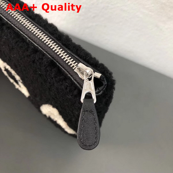 Balenciaga Shearling Pouch in Black Replica