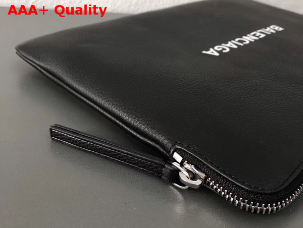 Balenciaga Shopping Pouch L in Black Grained Calfskin Replica