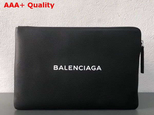 Balenciaga Shopping Pouch L in Black Grained Calfskin Replica