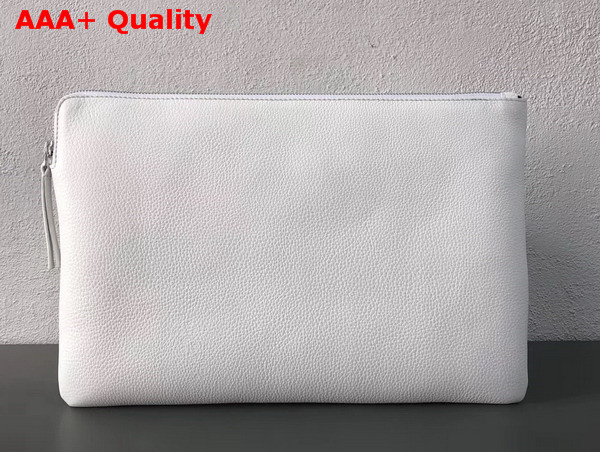 Balenciaga Shopping Pouch L in White Grained Calfskin Replica