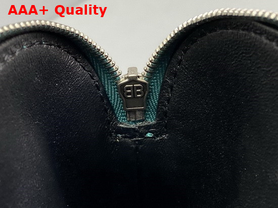 Balenciaga Small B Bag in Light Blue Shiny Crocodile Embossed Leather Replica