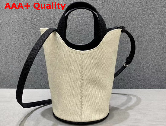 Balenciaga Small BB Basket Bag in White Canvas Replica