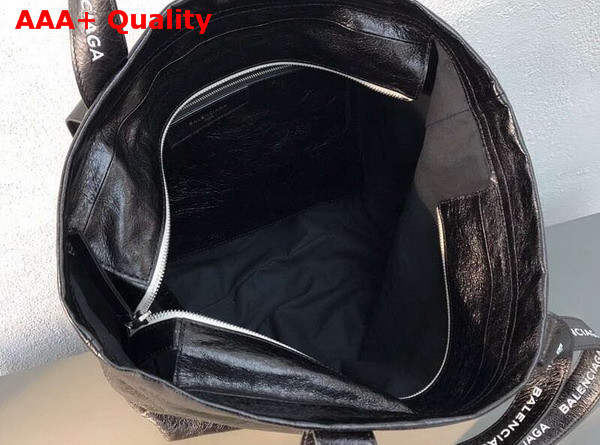 Balenciaga Small Ikea Tote in Black Lambskin Replica