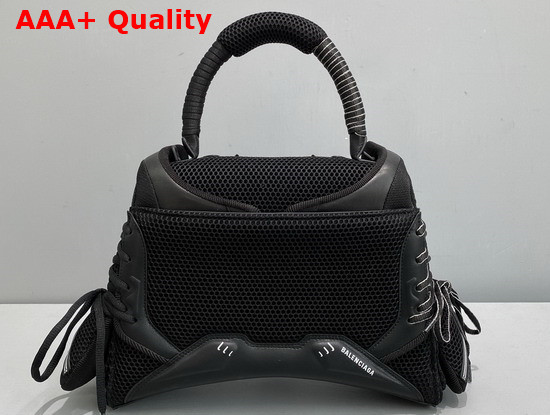 Balenciaga Sneakerhead Medium Top Handle Bag in Black Mixed Fabric and Fake Leather Replica