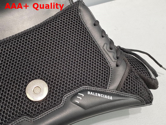 Balenciaga Sneakerhead Medium Top Handle Bag in Black Mixed Fabric and Fake Leather Replica