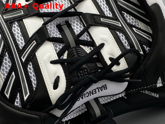 Balenciaga Sneakerhead Medium Top Handle Bag in Black and White Mixed Fabric and Fake Leather Replica
