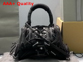 Balenciaga Sneakerhead Small Top Handle Bag in Black Mixed Fabric and Fake Leather Replica