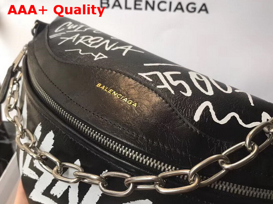 Balenciaga Souvenir Bag XS Graffiti Black Replica