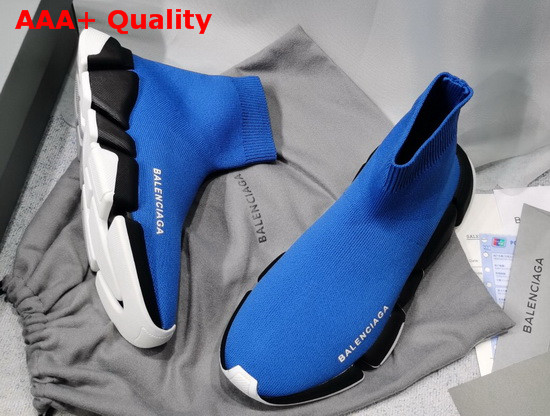 Balenciaga Speed 20 Sneaker in Blue Knit Replica