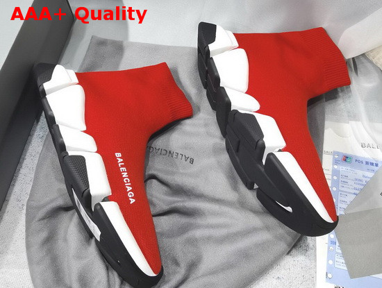 Balenciaga Speed 20 Sneaker in Red Knit Replica