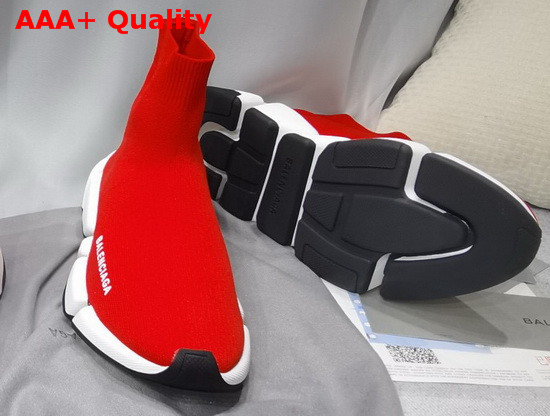 Balenciaga Speed 20 Sneaker in Red Knit Replica