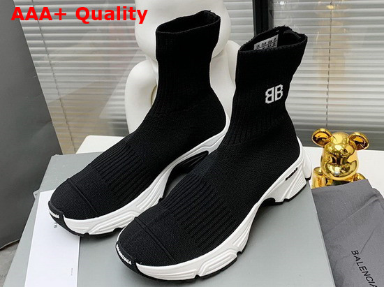 Balenciaga Speed 30 Sneaker in Black Recycled Knit Replica
